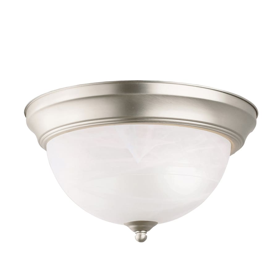 Kichler 11.25-in Brushed Nickel Transitional Flush Mount ...