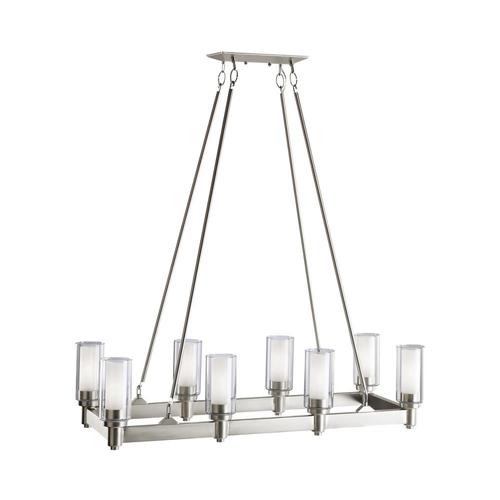 Kichler Circolo 8-Light Brushed Nickel Modern/Contemporary Clear Glass ...