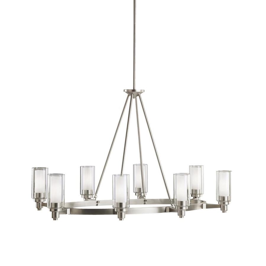 Kichler Circolo 8 Light Brushed Nickel Modern Contemporary Clear
