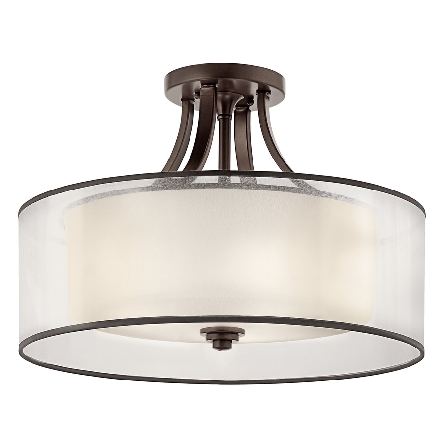 Kichler Lacey 20 In Mission Bronze Transitional Semi Flush Mount