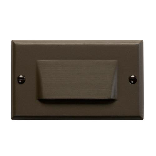 Kichler Step Lights 2Watt Architectural Bronze Line Voltage Hardwired LED Step Light in the