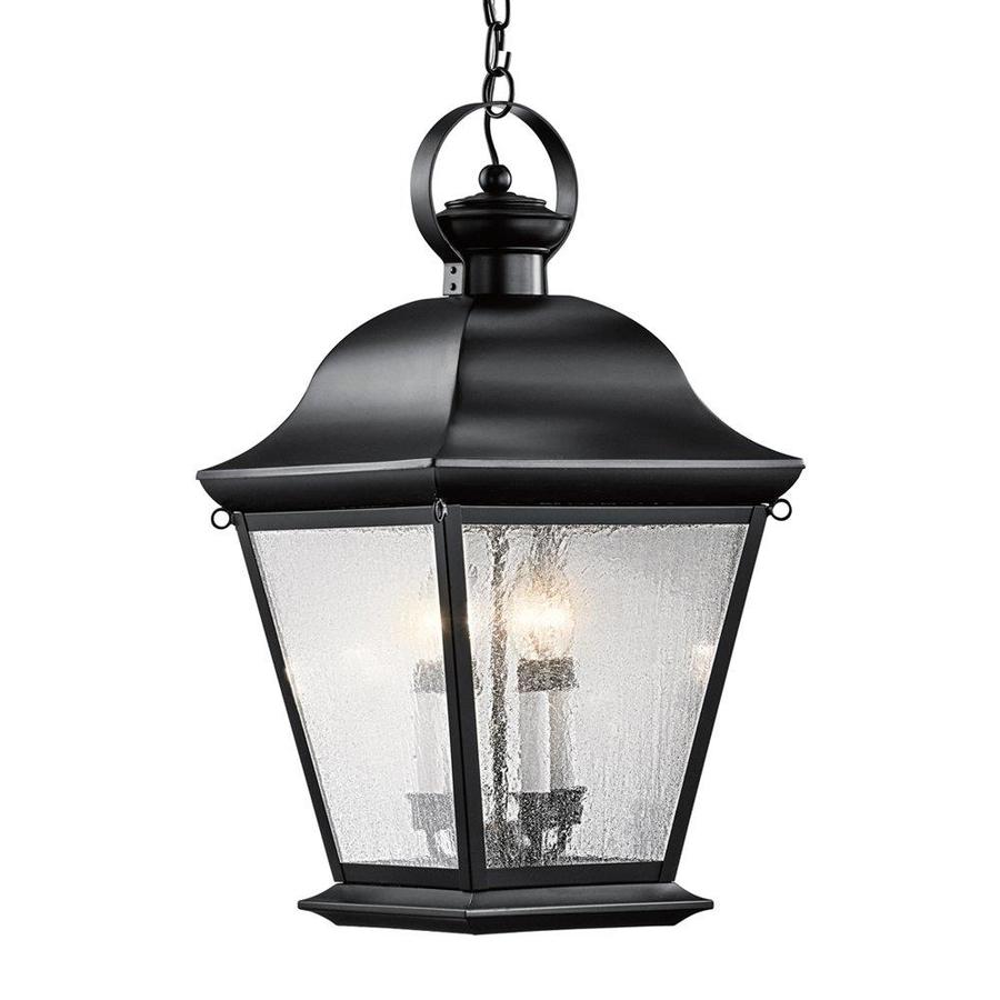 Kichler Mount Vernon Black Single Traditional Lantern Pendant Light at