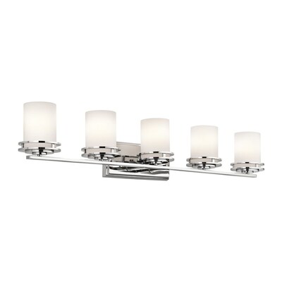 Kichler Hendrik 5 Light Chrome Modern Contemporary Vanity At Kichler Hendrik 5 Light Chrome Modern