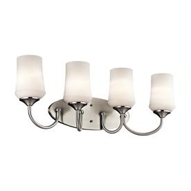 Kichler Aubrey 4-Light 10.75-in Brushed Nickel Cylinder Vanity Light