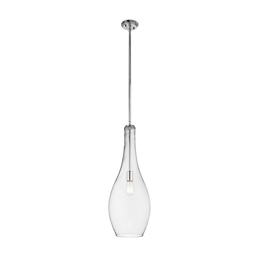 Kichler Everly Chrome Single Modern/Contemporary Clear Glass Teardrop