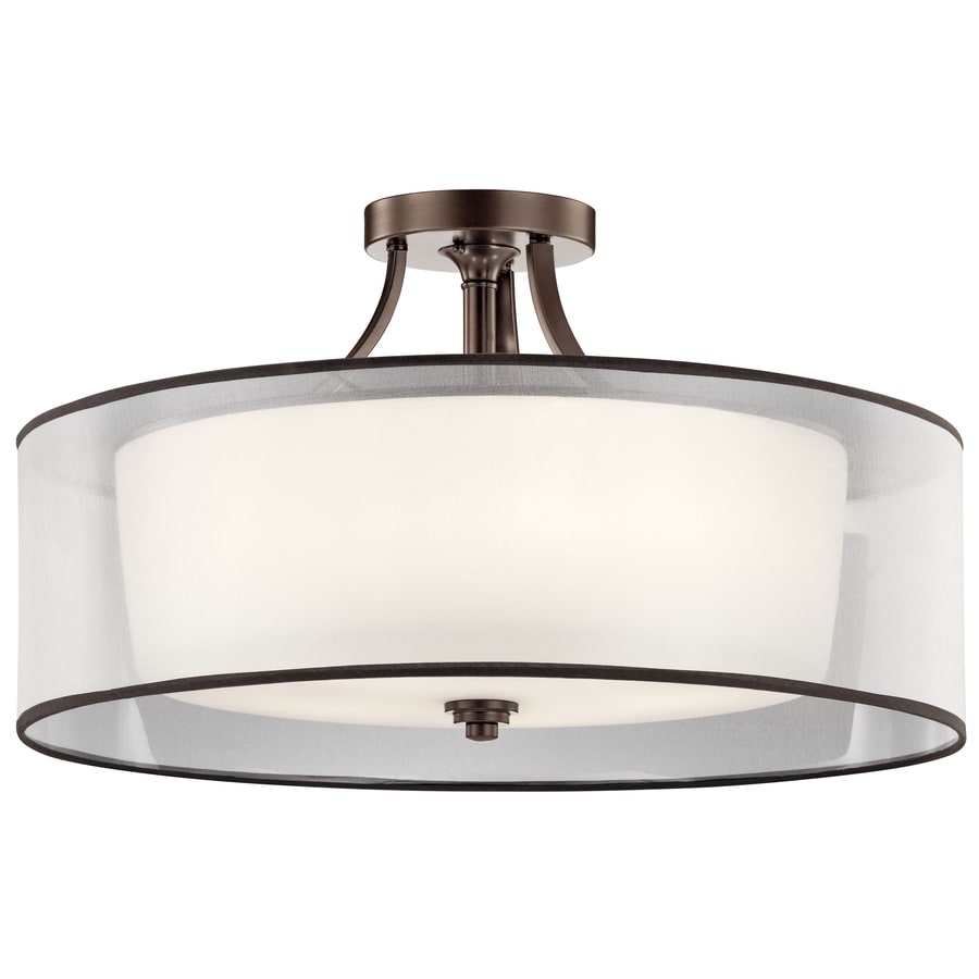 Kichler Lacey 28 In Mission Bronze Transitional Semi Flush Mount