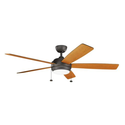 Kichler Starkk 60-in Bronze Indoor Ceiling Fan with Light ...