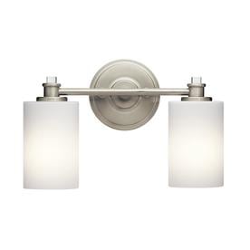 Kichler Joelson 2-Light 9.25-in Brushed Nickel Cylinder Vanity Light