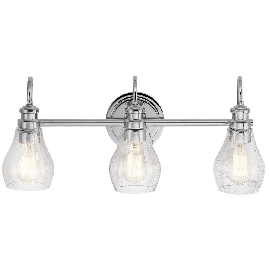 Kichler Greenbrier 3-Light Chrome Transitional Vanity Light in the ...