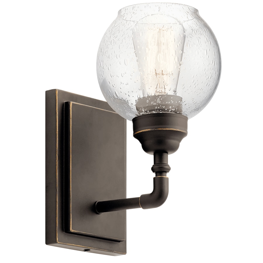 Kichler Niles 5.5-in W 1-Light Olde Bronze Farmhouse Wall Sconce in the ...