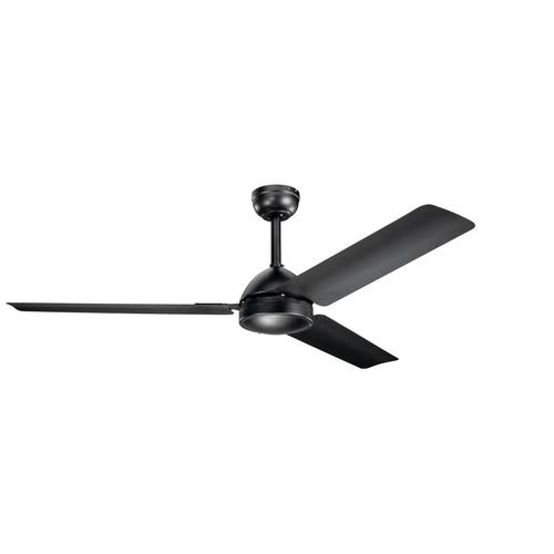 Kichler Todo 56 In Satin Black Indoor Outdoor Ceiling Fan 3 Blade At Lowes Com