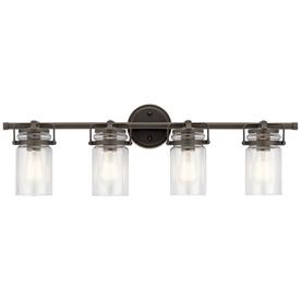 Kichler Brinley 4-Light 32.25-in Olde Bronze Jar Vanity Light