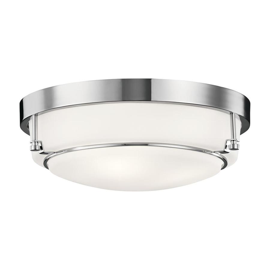 Kichler Belmont 15.5-in Chrome Transitional Flush Mount Light in the ...