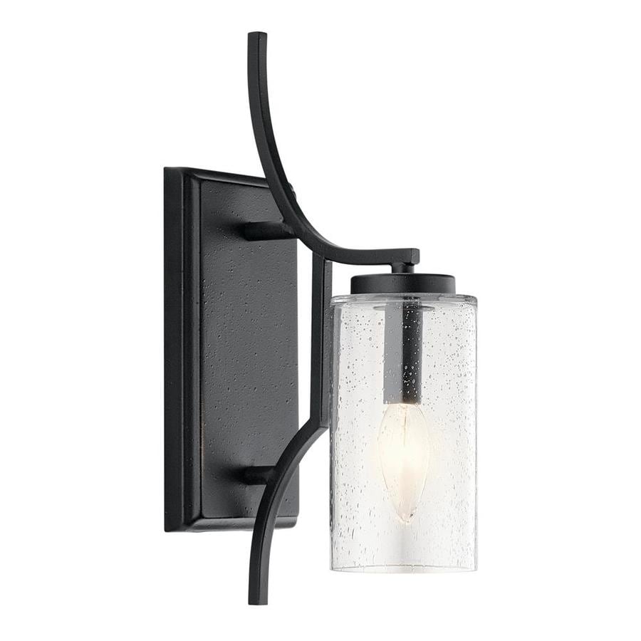 Kichler Vara 4.5in W 1Light Distressed Black Transitional Wall Sconce
