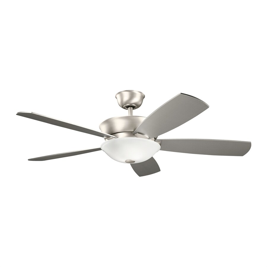 Kichler Skye 54-in Brushed Nickel LED Indoor Ceiling Fan with Light Kit