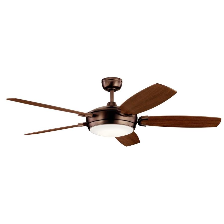 Kichler Trevor II Oil Brushed Bronze 60-in LED Indoor Ceiling Fan with ...