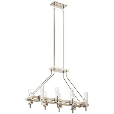 Kichler Telan 8-Light White Washed Wood Farmhouse Chandelier Kichler Telan 8-Light White Washed Wood Farmhouse Chandelier