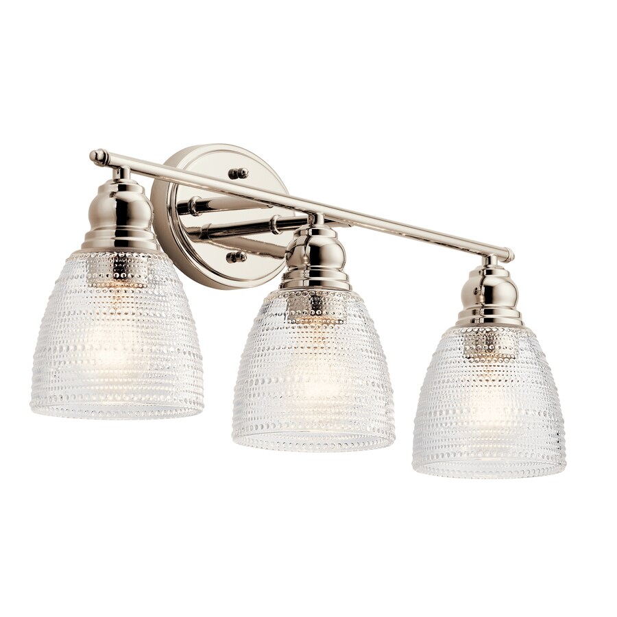 Kichler Karmarie 3 Light Nickel Transitional Vanity Light In The Vanity Lights Department At Lowes Com