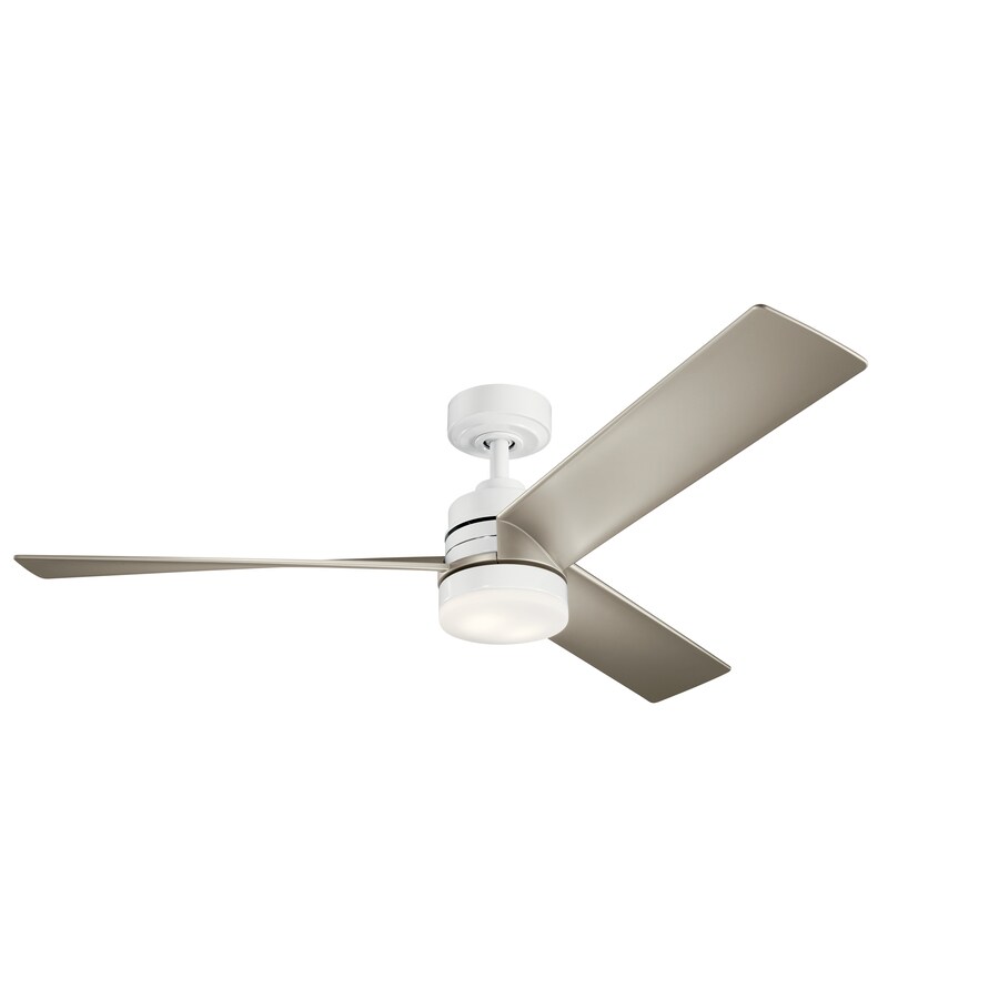 Kichler Spyn 52 In White Led Indoor Ceiling Fan With Light Kit 3