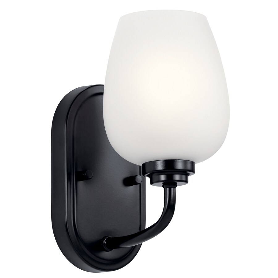 Kichler Valserrano 5in W 1Light Black Wall Sconce in the Wall Sconces