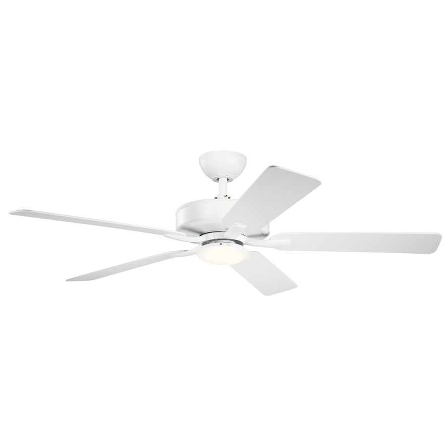 Kichler Basics Pro Designer 52-in White Indoor/Outdoor Ceiling Fan with ...