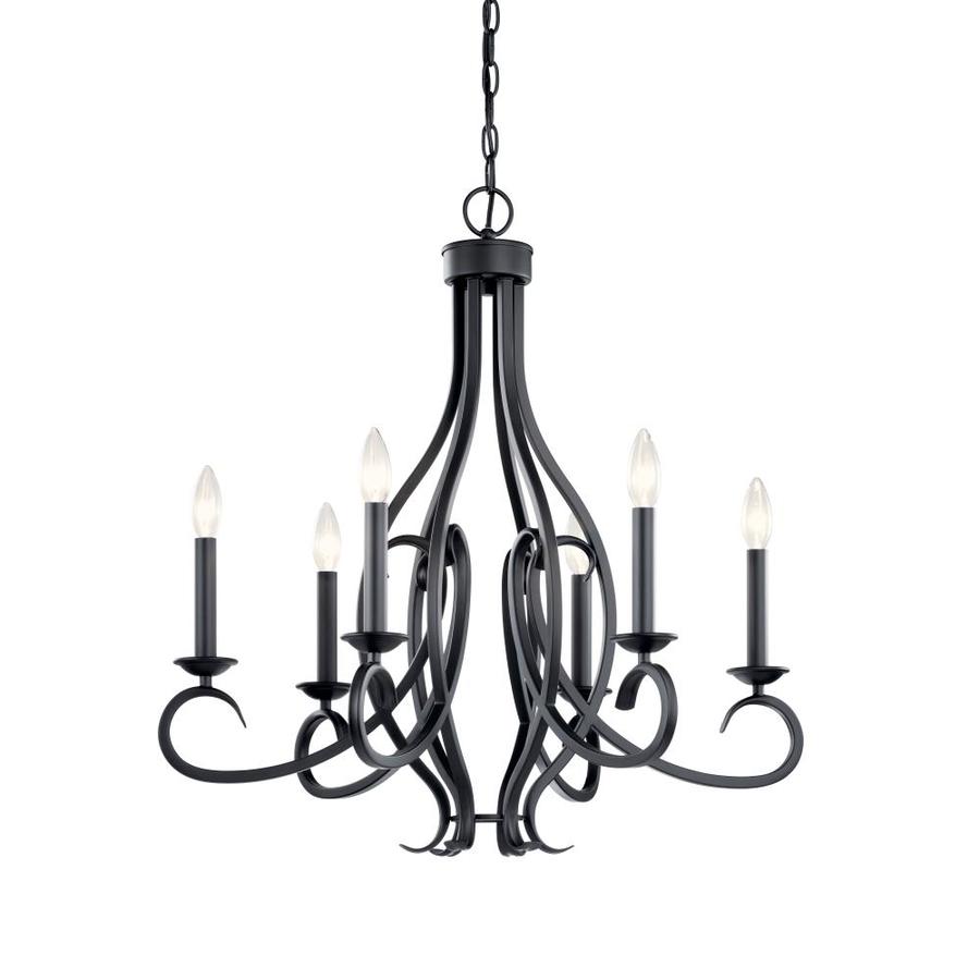 Kichler Ania 6-Light Black Traditional Chandelier in the Chandeliers ...