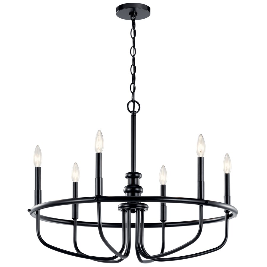 Kichler Capitol Hill 6Light Black Traditional Chandelier in the