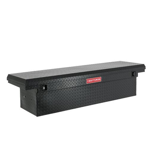 Craftsman 71 36 In X 19 57 In X 16 58 In Matte Black Aluminum Crossover Truck Tool Box In The Truck Tool Boxes Department At Lowes Com