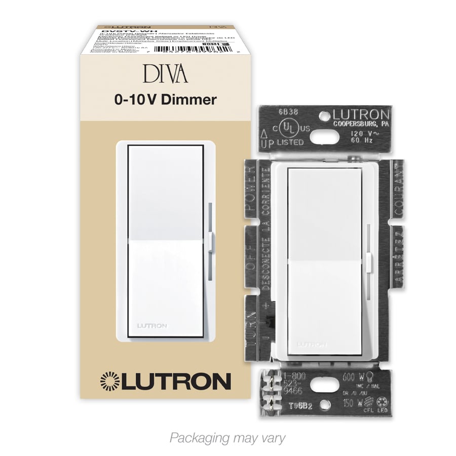 Lutron Diva 8-Amp 3-Way White LED Dimmer at Lowes.com