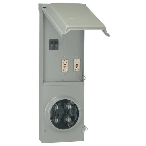 GE 100-Amp GFCI Receptacles Underground Temporary Power Panel in the ...