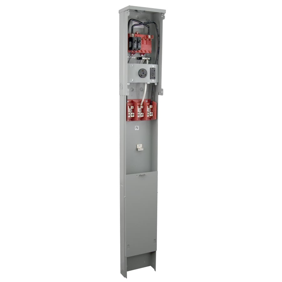 Shop Milbank Rv Power Outlet Gray Steel Weatherproof