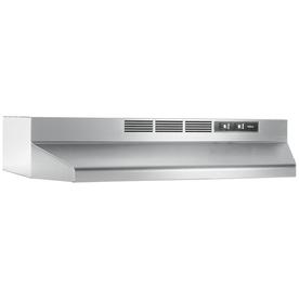 Shop Broan Undercabinet Range Hood Stainless Actual 23 87 In At Lowes Com