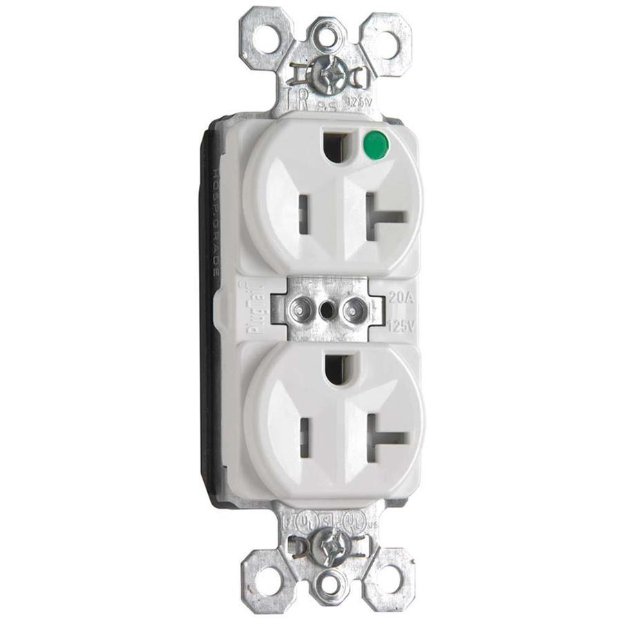 Legrand PlugTail® 20Amp 125volt White Duplex Outlet at