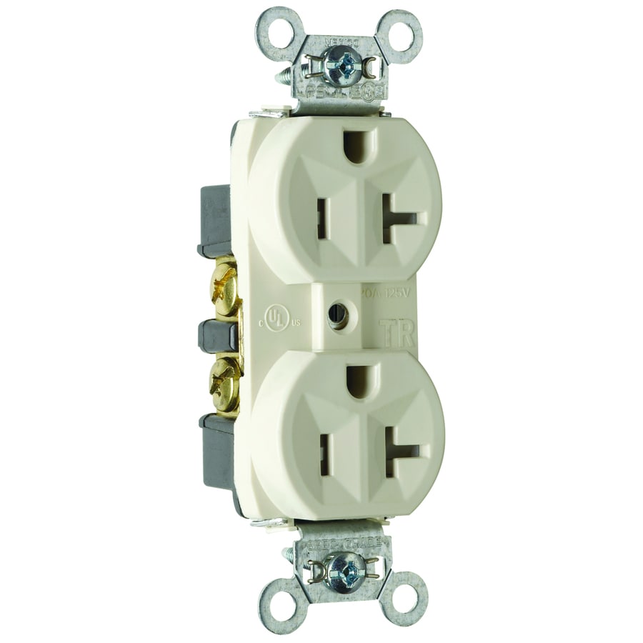 Legrand Light Almond 20Amp Duplex Tamper Resistant Commercial Outlet