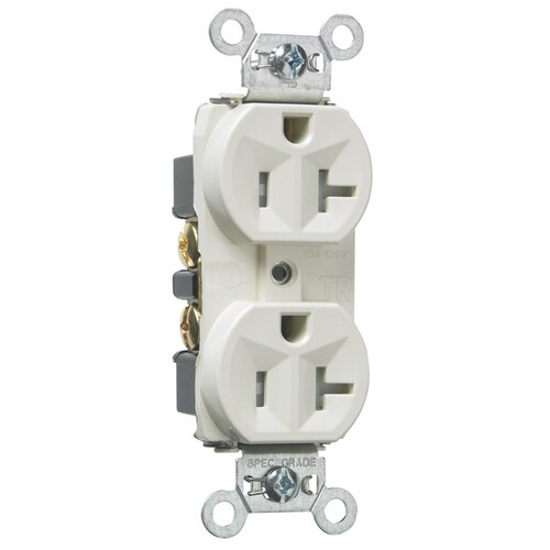 Pass & Seymour/Legrand Light Almond 20-Amp Duplex Tamper Resistant ...