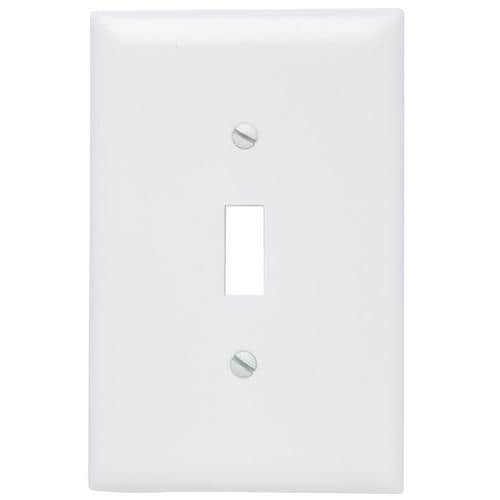 Pass & Seymour/Legrand 1-Gang White Single Toggle Jumbo Wall Plate in ...