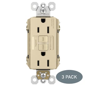 Legrand radiant Ivory 15-Amp Decorator Outlet GFCI Residential/Commercial (3-Pack)