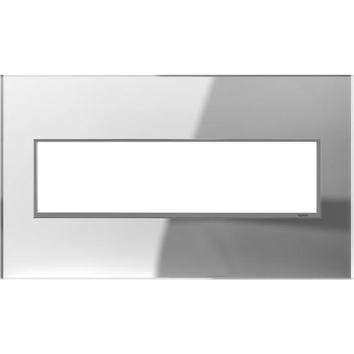 Legrand adorne 4Gang Mirror Quad Square Screwless Jumbo Wall Plate in