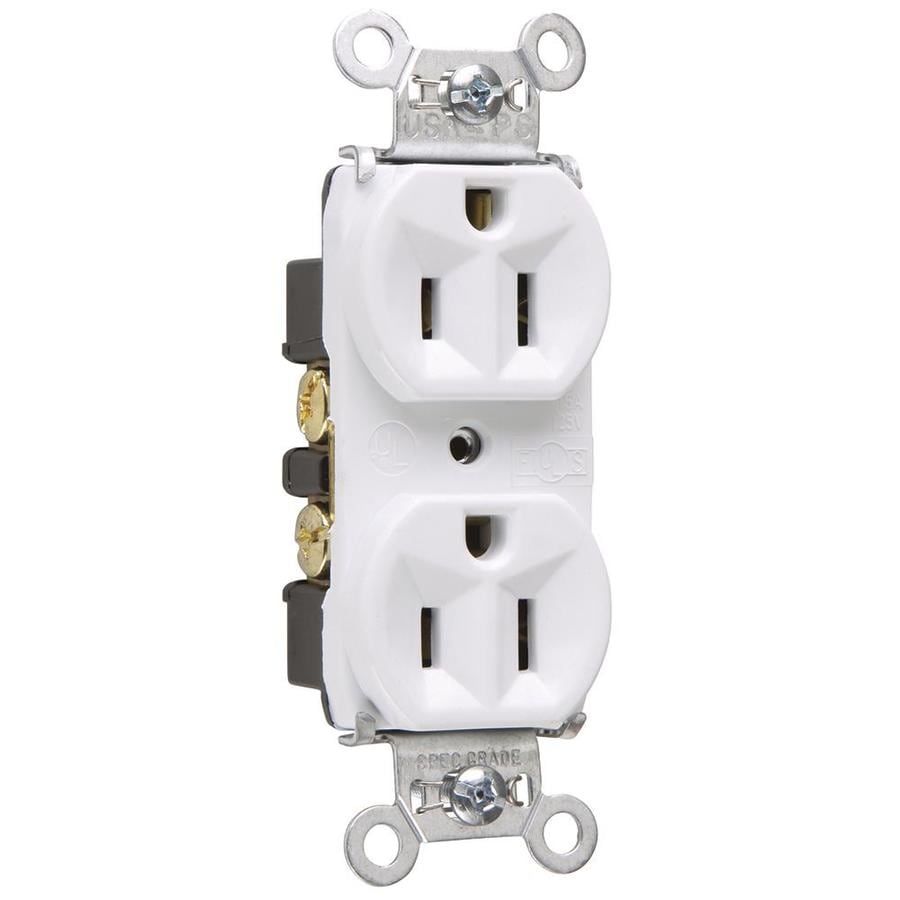 Legrand White 15-Amp Duplex Outlet Industrial Outlet at Lowes.com