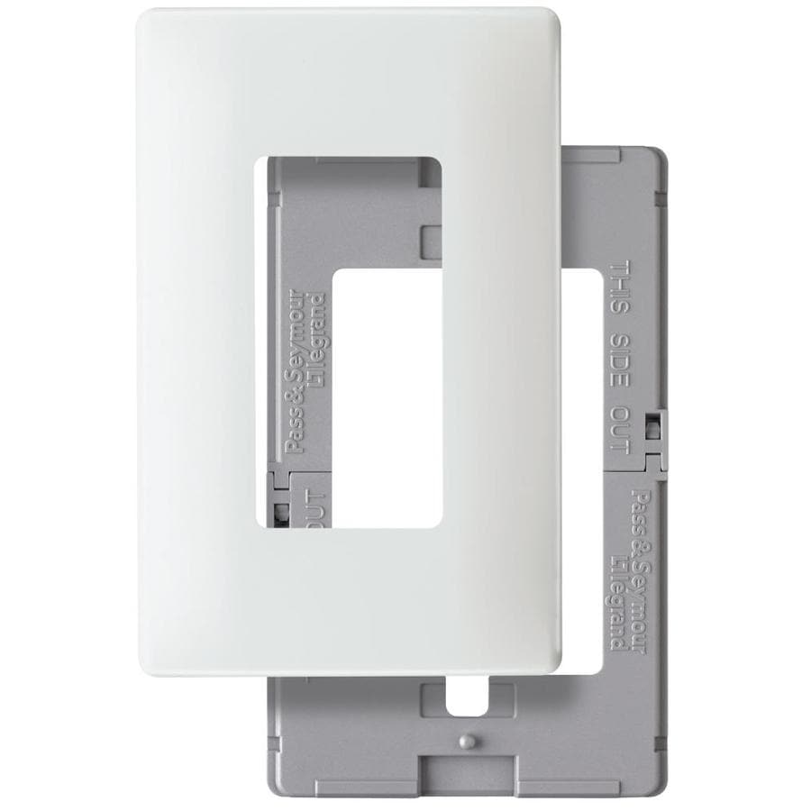 Pass & Seymour/Legrand 1Gang White Single Round Wall Plate at