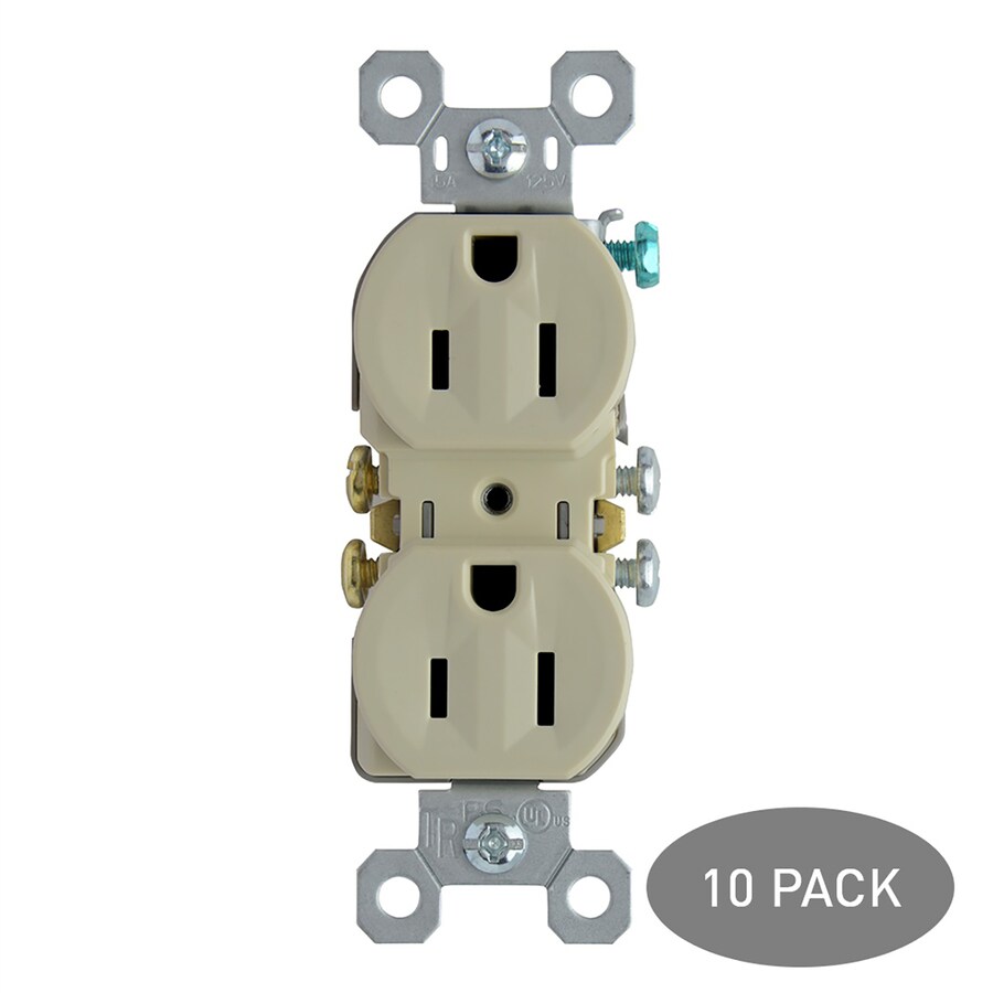 Legrand Ivory 15Amp Duplex Tamper Resistant Residential Outlet (10