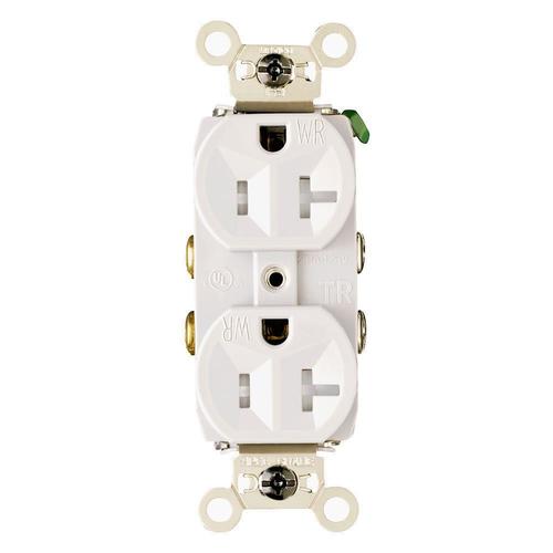 Legrand White 20-Amp Duplex Tamper Resistant Weather Resistant Outlet ...