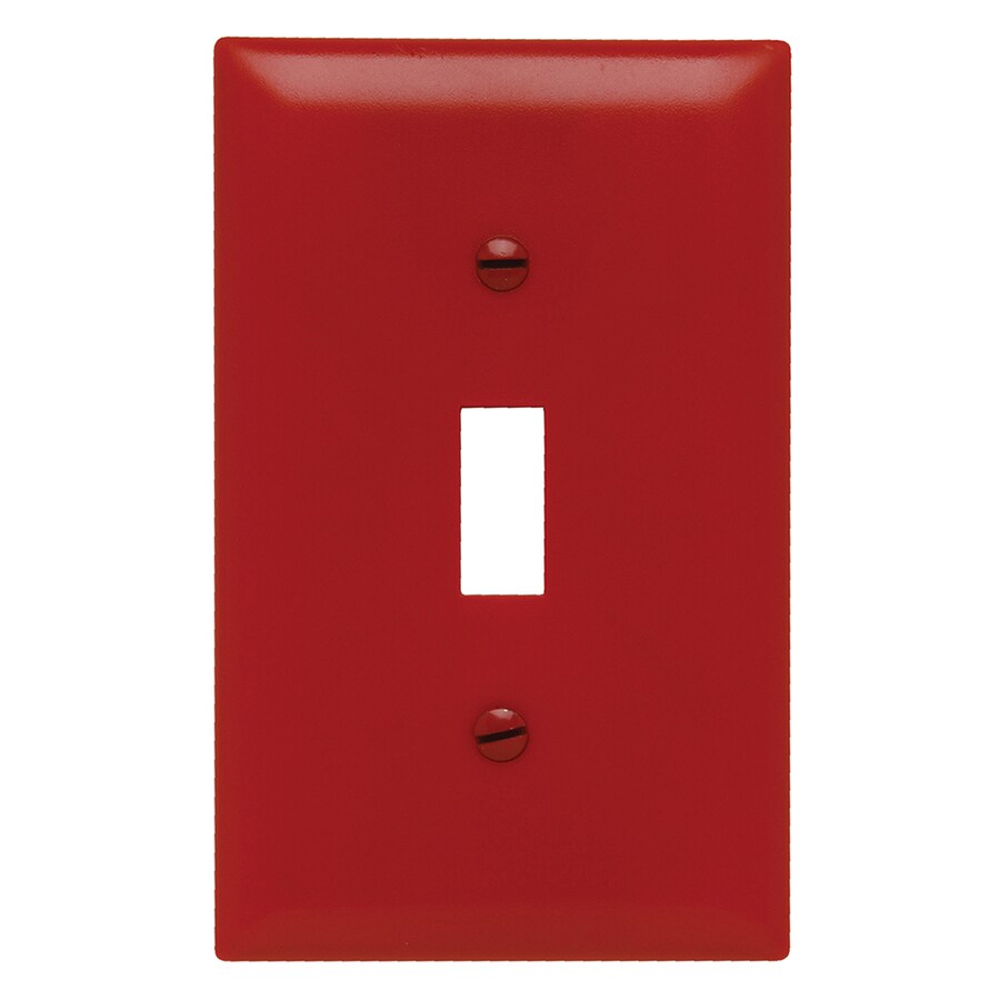 Legrand 1Gang Red Toggle Midsize Wall Plate in the Wall Plates