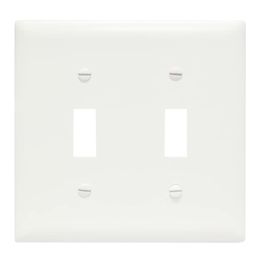 Wall Plates At Lowes P Seymour Legrand Trademaster 2 Gang White Double Toggle Wall Plate