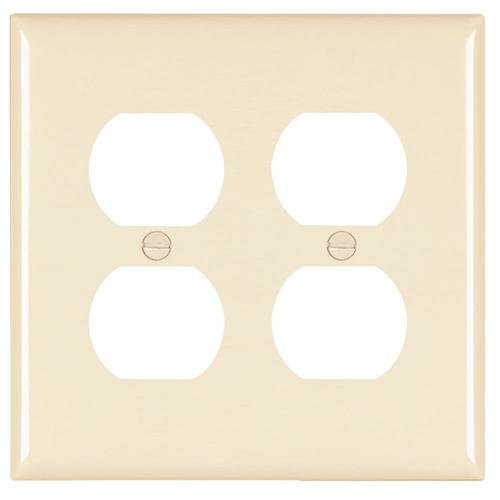 PASS & SEYMOUR TP82LACC30 2-Gang Wall Plate - Almond Nylon, For 2 Duplex Outlets, Standard Size - View #2