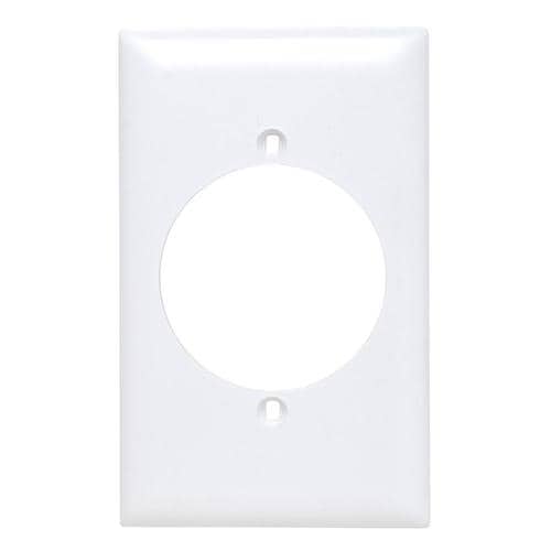Legrand 1Gang White Single Round Midsize Wall Plate in the Wall Plates
