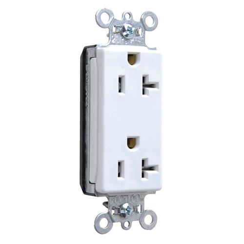 Legrand PlugTail White 20-Amp Decorator Commercial Outlet in the ...