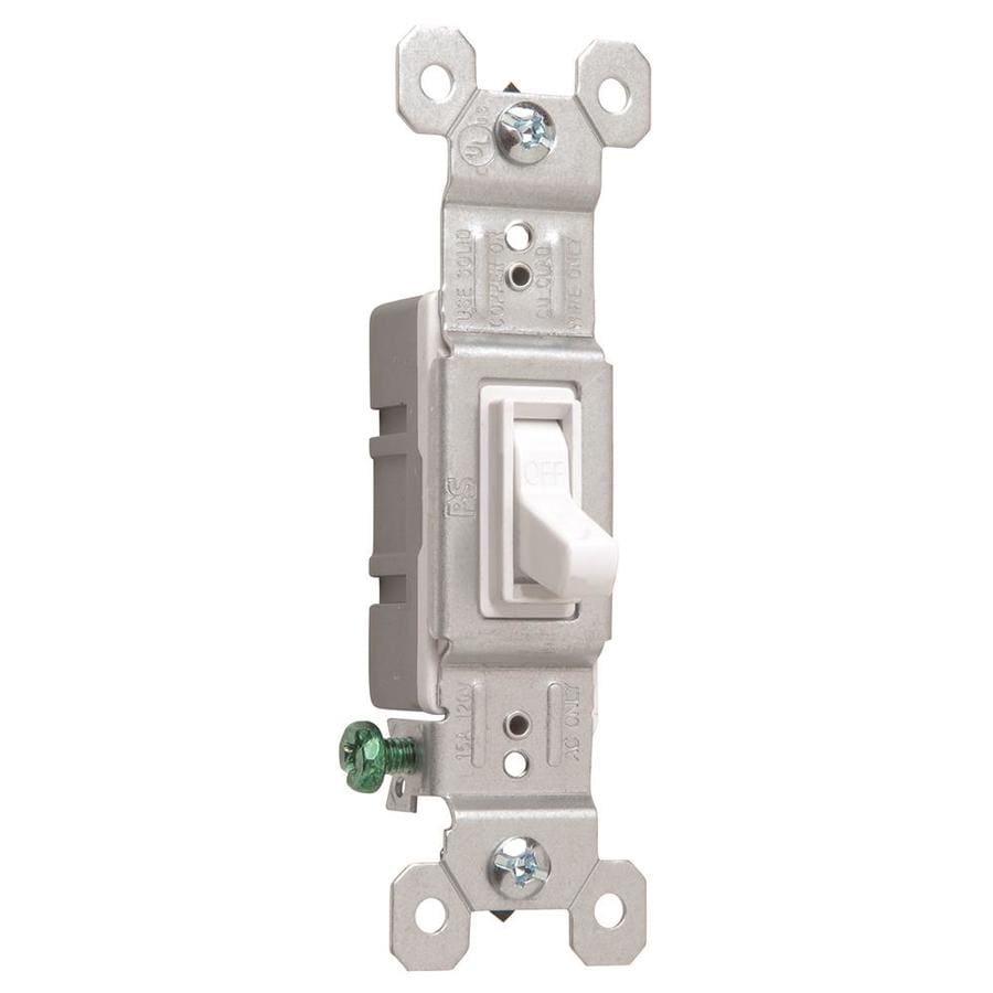 Shop Legrand 15 20 Amp 3 Way White Toggle Light Switch At Lowes Com   785007857306 