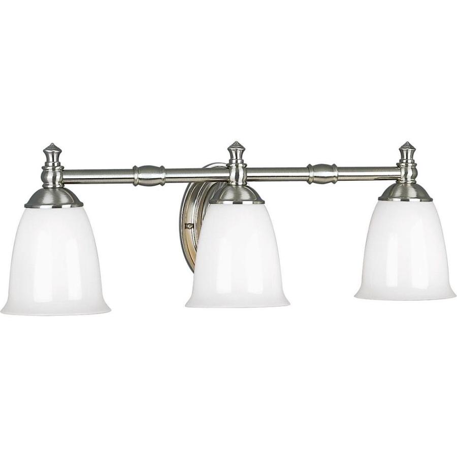 Progress Lighting Victorian 3-Light Nickel Transitional Vanity Light in ...