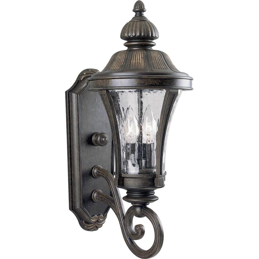 Progress Lighting Nottington 19.62-in H Forged Bronze Candelabra Base (E-12) Outdoor Wall Light